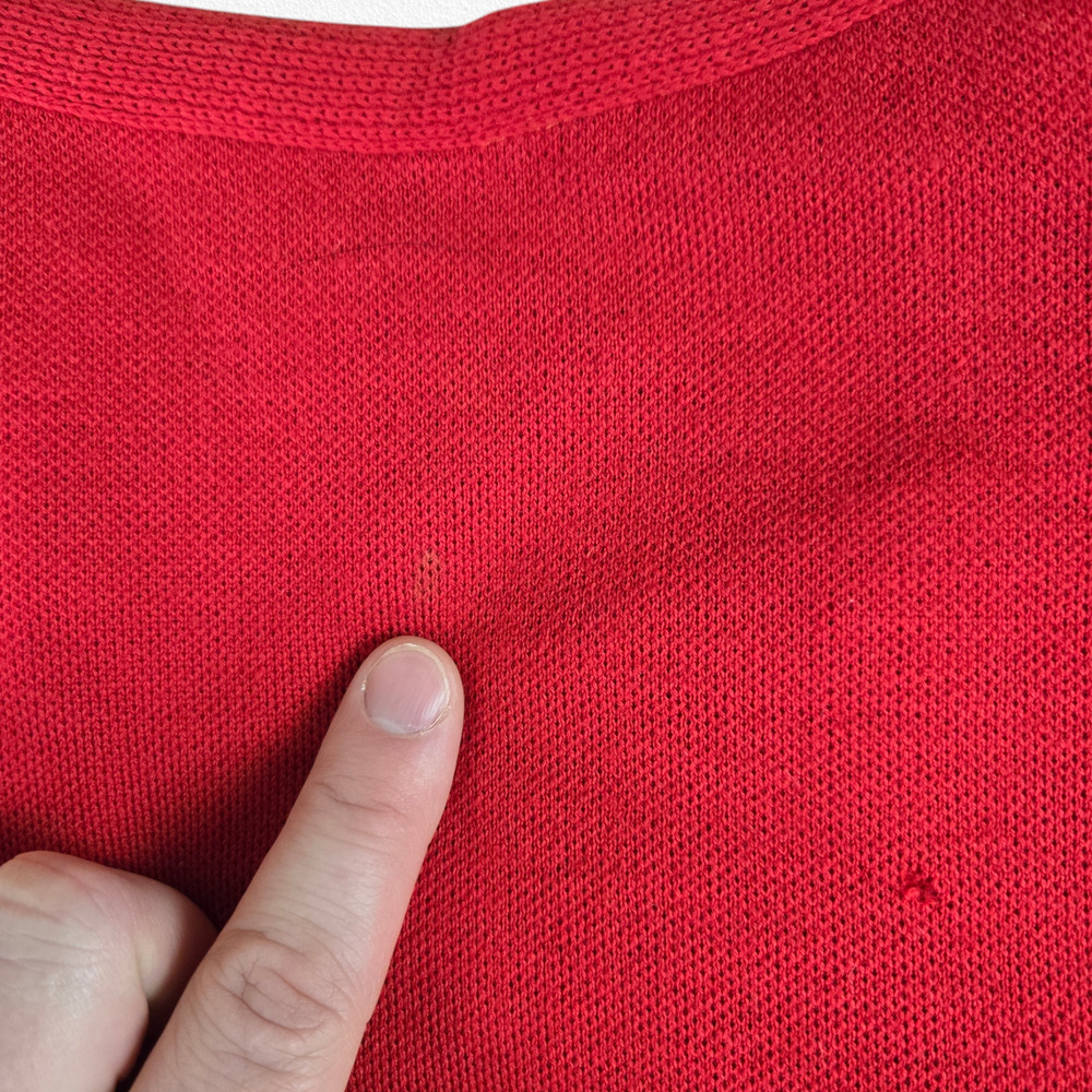 Vintage 1950s Red Wool Gold Button Cropped Jacket Pencil Skirt Suit Size 2 USA - Picture 7 of 16